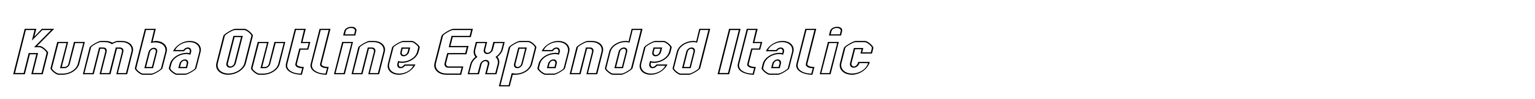 Kumba Outline Expanded Italic